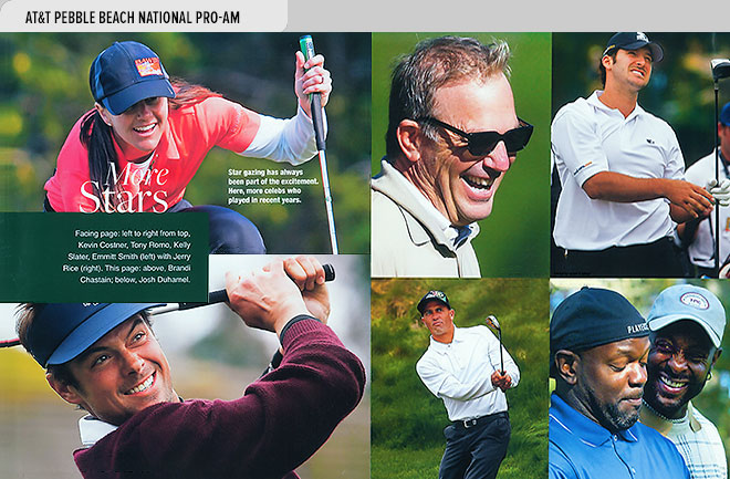 Event program design spread from the AT&T Pebble Beach National Pro-Am Official Program